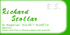 richard stollar business card